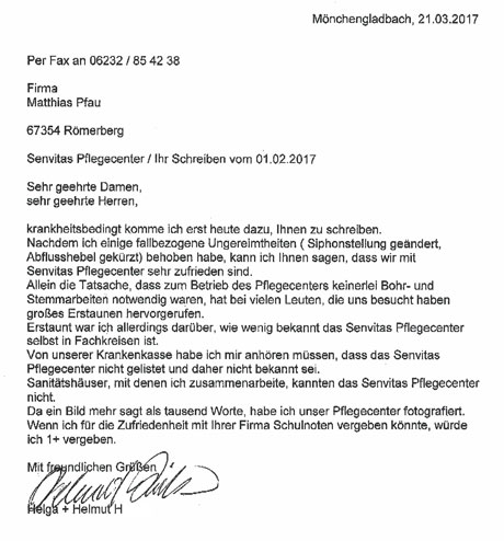 SENVITAS Kundenbewertung