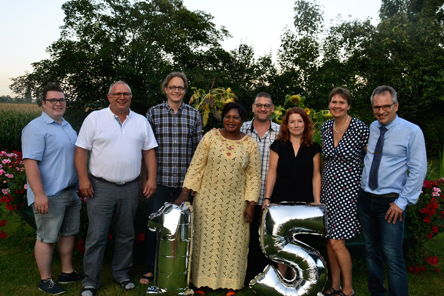 Das Team der Firma Pfau zum 15-jährigen Firmenjubiläum 2019